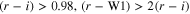 $(r-i)\gt 0.98,(r-{\rm{W}}1)\gt 2(r-i)$