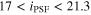 $17\lt {i}_{\mathrm{PSF}}\lt 21.3$