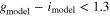 ${g}_{\mathrm{model}}-{i}_{\mathrm{model}}\lt 1.3$