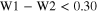 ${\rm{W}}1-{\rm{W}}2\lt 0.30$