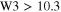 ${\rm{W}}3\gt 10.3$