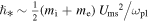 ${{\rm{\hslash }}}_{*}\sim \frac{1}{2}({m}_{{\rm{i}}}+{m}_{{\rm{e}}})\;{{U}_{{\rm{ms}}}}^{2}/{\omega }_{{\rm{pl}}}$