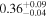 ${0.36}_{-0.04}^{+0.09}$