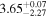 ${3.65}_{-2.27}^{+0.07}$