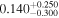 ${0.140}_{-0.300}^{+0.250}$