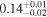 ${0.14}_{-0.02}^{+0.01}$