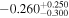 $-{0.260}_{-0.300}^{+0.250}$