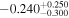 $-{0.240}_{-0.300}^{+0.250}$