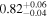${0.82}_{-0.04}^{+0.06}$