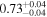 ${0.73}_{-0.04}^{+0.04}$