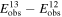 ${E}_{\mathrm{obs}}^{13}-{E}_{\mathrm{obs}}^{12}$
