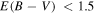 $E(B-V)\,\lt 1.5$