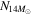 ${N}_{14{M}_{\odot }}$