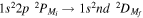 $1{s}^{2}2p{}^{2}{P}_{{M}_{i}}\to 1{s}^{2}{nd}{}^{2}{D}_{{M}_{f}}$