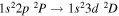 $1{s}^{2}2p{}^{2}P\to 1{s}^{2}3d{}^{2}D$