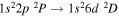 $1{s}^{2}2p{}^{2}P\to 1{s}^{2}6d{}^{2}D$