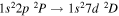 $1{s}^{2}2p{}^{2}P\to 1{s}^{2}7d{}^{2}D$