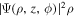 $| {\rm{\Psi }}(\rho ,z,\phi ){| }^{2}\rho $