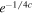 ${e}^{-1/4c}$