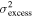 ${\sigma }_{\mathrm{excess}}^{2}$