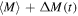 $\langle M\rangle +{\rm{\Delta }}M(t)$