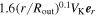 $1.6{(r/{R}_{\mathrm{out}})}^{0.1}{V}_{{\rm{K}}}{{\boldsymbol{e}}}_{r}$