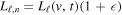 ${L}_{{\ell },n}={L}_{{\ell }}(v,t)(1+\epsilon )$