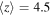 $\left\langle z\right\rangle =4.5$
