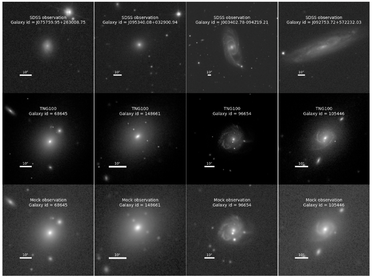 Mock Observations: Morphological Analysis of Galaxies in TNG100