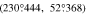 $(230\mathop{.}\limits^{^\circ }444,\,52\mathop{.}\limits^{^\circ }368)$