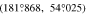 $(181\mathop{.}\limits^{^\circ }868,\,54\mathop{.}\limits^{^\circ }025)$