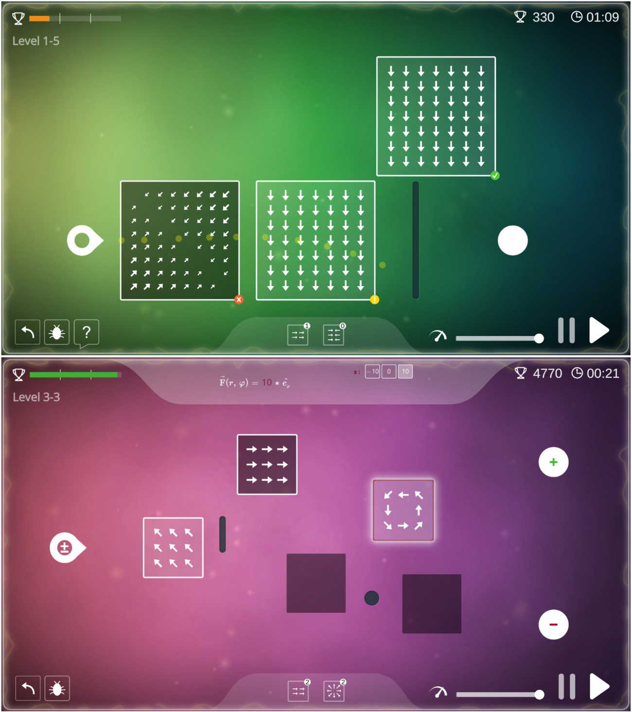 Coordinating vector field equations and diagrams with a serious game in ...