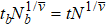 ${t}_{b}{N}_{b}^{1/\bar{\nu }}=t{N}^{1/\bar{\nu }}$