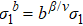 ${\sigma }_{1}^{b}={b}^{\beta /\nu }{\sigma }_{1}$