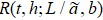 $R(t,h;L/\mathop{a}\limits^{\sim },b)$