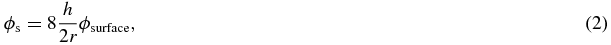 Equation (2)
