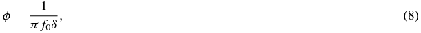 Equation (8)