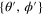 $\{\theta ^{\prime} ,\phi ^{\prime} \}$