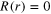 $R(r)=0$