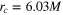 ${{r}_{c}}=6.03M$