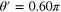 $\theta ^{\prime} =0.60\pi $
