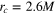 ${{r}_{c}}=2.6M$