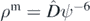 ${\rho }^{\mathrm{m}}=\hat{D}{\psi }^{-6}$