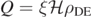 $Q=\xi \mathcal{H}{\rho }_{\text{DE}}$