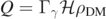 $Q={{\Gamma}}_{\gamma }\mathcal{H}{\rho }_{\text{DM}}$