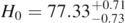 ${H}_{0}=77.3{3}_{-0.73}^{+0.71}$