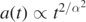 $a(t)\propto {t}^{2/{\alpha }^{2}}$