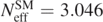 ${N}_{\text{eff}}^{\text{SM}}=3.046$