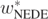 ${w}_{\text{NEDE}}^{{\ast}}$