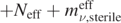 $+{N}_{\text{eff}}+{m}_{\nu ,\mathrm{s}\mathrm{t}\mathrm{e}\mathrm{r}\mathrm{i}\mathrm{l}\mathrm{e}}^{\text{eff}}$